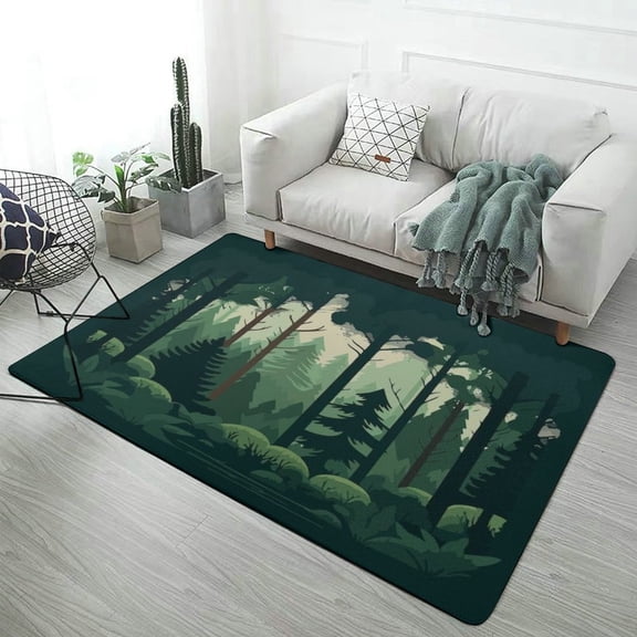 Nature Forest Carpet Style Living Room Bedroom Soft Comfy Rug Modern 3d Entry Mats Household