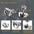 thumbnail image 5 of Halloween Black Earrings for Men/Women Scorpion/Teeth/Sunlight/Beetle/Crown Skull/Smiling Skeleton Crown Hypoallergenic Stud Earrings Jewelry for Gift Clearance, 5 of 6
