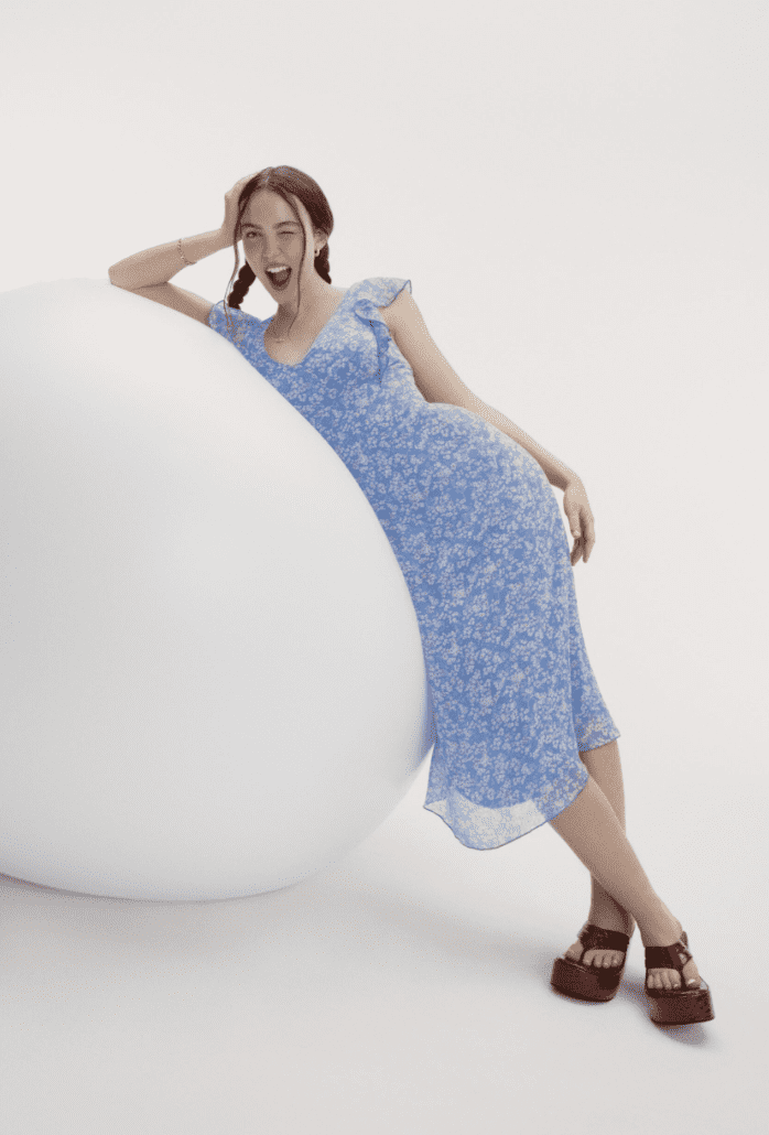 No Boundaries Flutter Sleeve Midi Dress, Women's XXS-XXL