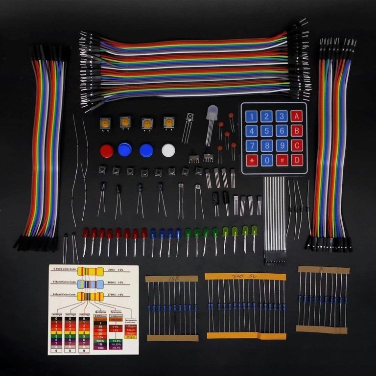 Miuzei Electronics Kit for Arduino Projects, Super Starter Kit Circuit  BreadBorad Kit with LCD1602 Module, Breadboard, Servo, Sensors, LEDs and  Detailed Tutorial MA05 