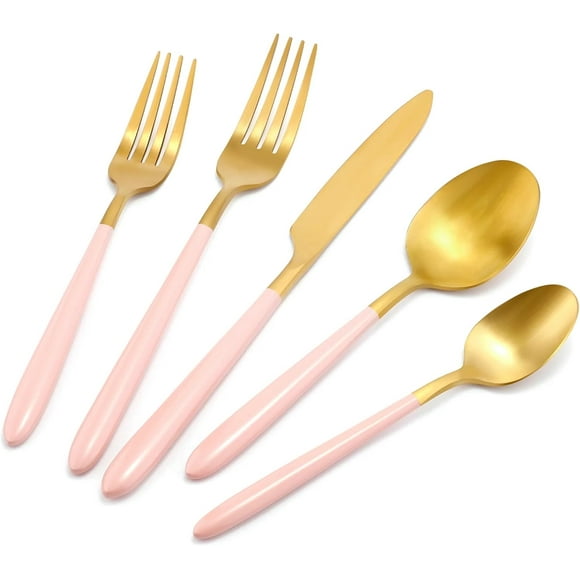 20-Piece Utensil Set - Ultimate Cooking Convenience, Complete Your Kitchen (Blush Pink and Matte Gold)