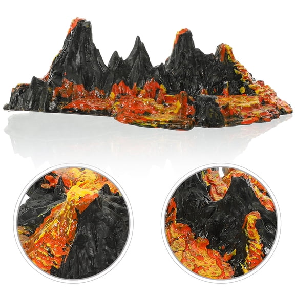 LOLIPPYY 2-Pack Simulation Volcano Model Decorative Plastic Landscape Ornaments for Home and Office Display