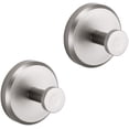 thumbnail image 1 of Ganchos con ventosa para ducha, baño, cocina, puerta de vidrio, espejo, azulejo, lufa, toalla, abrigo, albornoz, gancho para colgar hasta 15 libras, cromo mate pulido, níquel cepillado (paquete de 2) Xemadio WRQX-322, 1 of 5