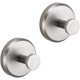thumbnail image 1 of Ganchos con ventosa para ducha, baño, cocina, puerta de vidrio, espejo, azulejo, lufa, toalla, abrigo, albornoz, gancho para colgar hasta 15 libras, cromo mate pulido, níquel cepillado (paquete de 2) Namotu WRQX-322, 1 of 5