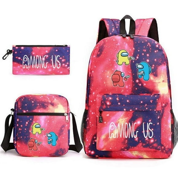Anime Cute Rucksack Unisex School Backpack Among Us Backpacks Water-resistant Bag Backpack Fashion School Bag for School Hiking Travel Gym Camping Women Men Teen Girls Boys Daypack Casual