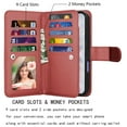 thumbnail image 2 of Tekcoo for iPhone 17 Case Wallet with ID Credit Card Holder for Women Men, Detachable Magnetic PU Leather Flip Wallet Phone Case for iphone 17 6.3" with Strap Kickstand Cover, Wine Red, 2 of 7