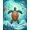 Blue Orange Teal, Pattern 10, variant on ODIKA 8'x10' Washable Area Rug Ocean Turtle Main Nautical Compass Center Map Wave Border Coral for Living Room, Under Sectional, Family , Durable, Non-Slip