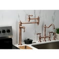 thumbnail image 3 of Kingston Brass KS370ALAC Restoration Deck Mount Pot Filler Faucet, Antique Copper, 3 of 8