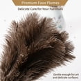 thumbnail image 4 of Ostrich Feather Duster,Hand Bellows Duster,NOGIS Feather Duster Fluffy Natural Genuine Ostrich Feathers with Wooden Handle and Reusable Handheld Ostrich Feather, Gray and Brown 16 inch, 4 of 7