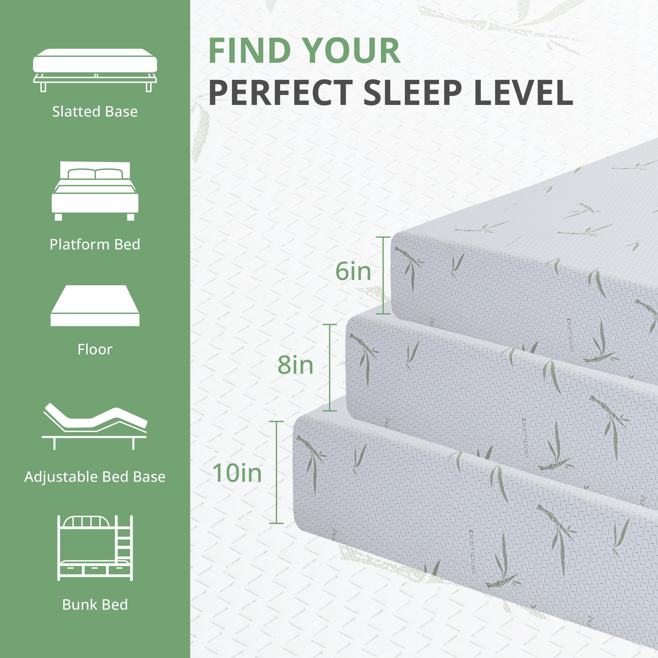 Arctus Full Mattress, 8 inch Gel Memory Foam Mattress in a Box, Medium