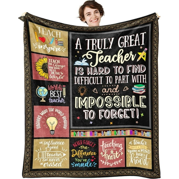 Teacher Gifts for Women, Teacher Appreciation Gifts, End of Year Teacher Gifts for Women Men, Birthday Gifts for Teachers from Student, Teacher Thank You Gift Ideas Throw Blanket 50"X60"