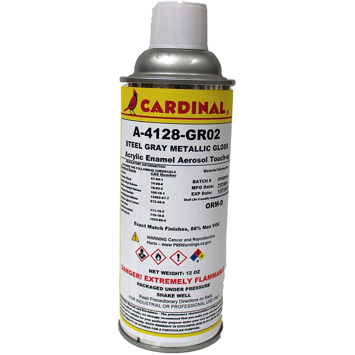 A 4128 GR02 STEEL GRAY METALLIC GLOSS POWDER COATING TOUCHUP SPRAY