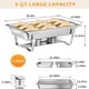 thumbnail image 4 of 2 - pack 8 qt chafing dish set para buffet: chafers y buffet warmers, 4 of 6
