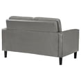 thumbnail image 3 of FurniFact Gray Faux Leather 2 Seater Couch, Leather Loveseat Sofa for Living Room, 3 of 10