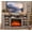 Grey, variant on CHITOOMA 1400W Electric Fireplace TV Stand TV Console with 23″ Fireplace for up to 75 inch TVs with Adjustable Shelves,Grey