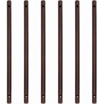 6PCS Wooden Dowels with Two Holes 11.8inch Black Round Wooden Rod Sticks