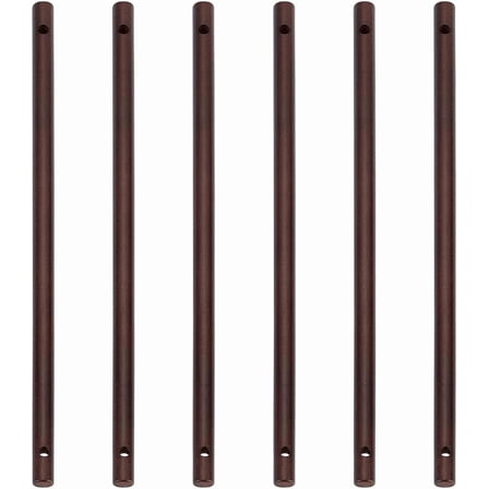 6PCS Wooden Dowels with Two Holes 11.8inch Black Round Wooden Rod Sticks