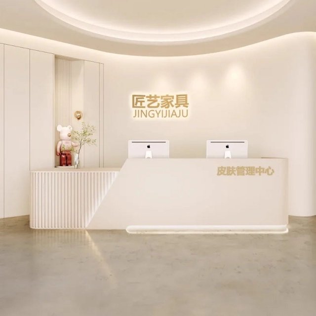 Beauty Salon Reception Desks Office Luxury Front Small Console Table Reception Desks Podium Silla De Escritorio Bar Furniture My Lux Decor Round