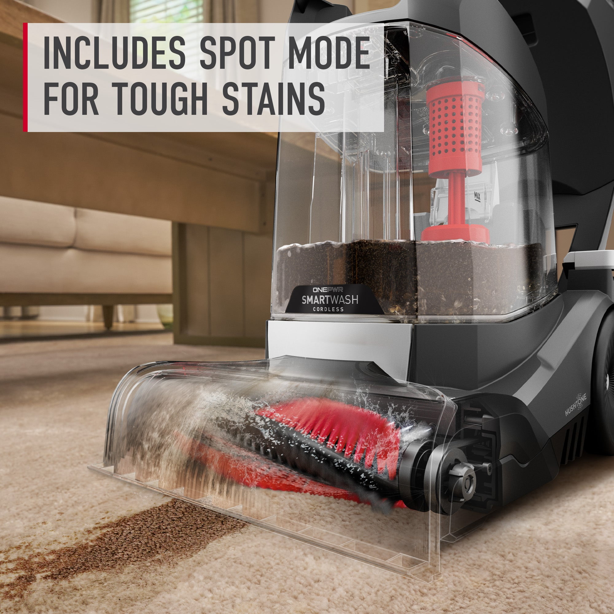 Hoover Residential Vacuum Onepwr Smartwash Cordless Carpet Cleaner Machine, V