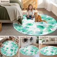 thumbnail image 5 of Spring Flowers Round Area Rug 3.3Ft Washable Circle Rugs for Dining Room Table, Green Blossom Watercolor Botanical Florals Non-Slip Carpet Floor Mats Indoor Outdoor Carpet Runner Aesthetic Home Decor, 5 of 8
