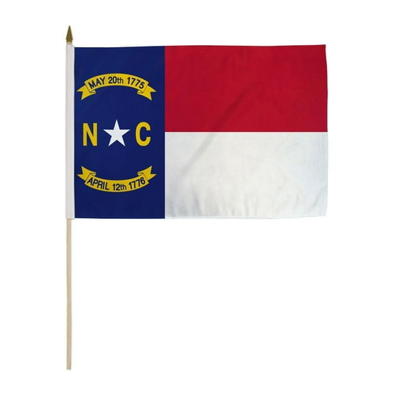 North Carolina 12x18in Stick Flag
