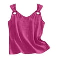 thumbnail image 5 of Inverlee Women's Solid U Neck Tank Tops Sleeveless Loose Fit Shirt Spring Summer Casual Tee, 5 of 7