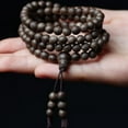 thumbnail image 4 of 108 Beads 6mm Wood Bracelet Meditation Prayer Beads Handmade Rosary Jewelry Collectible Accessory, 4 of 5