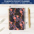 bloom daily planners 202324 Pocket Planner, 4" x 6", Poppy Meadow