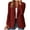 Wine, variant on Women's Blazer Women's Fashion Solid Button Suit Coat Long Sleeve Hatless Casual Coat/Jacket Black,3XL