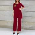 thumbnail image 2 of sususu Women Sets 2 Piece Outfits,Fashion Clothing Elegant Women's Trousers Suit Set Formal Workwear Business Attire Comfortable and Pants Outfit for Career Women - RD1, 2 of 8