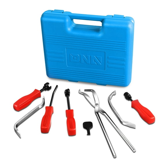 DNA Motoring TOOLS-00244 Brake Service Blue Kit Brake Spring Installer Remover Plier Tools Set with Carrying Case