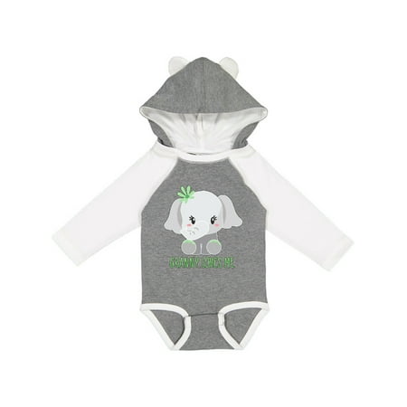 

Inktastic Granny Loves Me- cute elephant Gift Baby Boy or Baby Girl Long Sleeve Bodysuit
