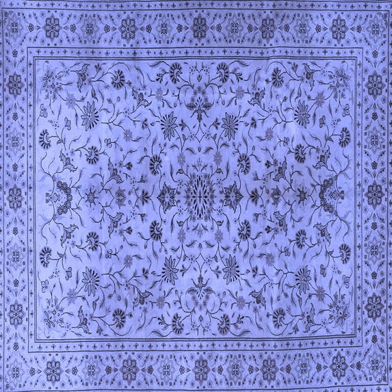Ahgly Company Indoor Square Persian Blue Traditional Area Rugs, 5' Square