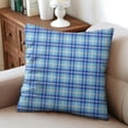 thumbnail image 4 of Blue Checkered Pillow Covers Pillow Cover,Soft Pillow Cas Covers,linen Pillowcases Double-sided Printing for Sofa Couch Outdoor Decor,Decorative Set Of 2,18x18 Inches, 4 of 7