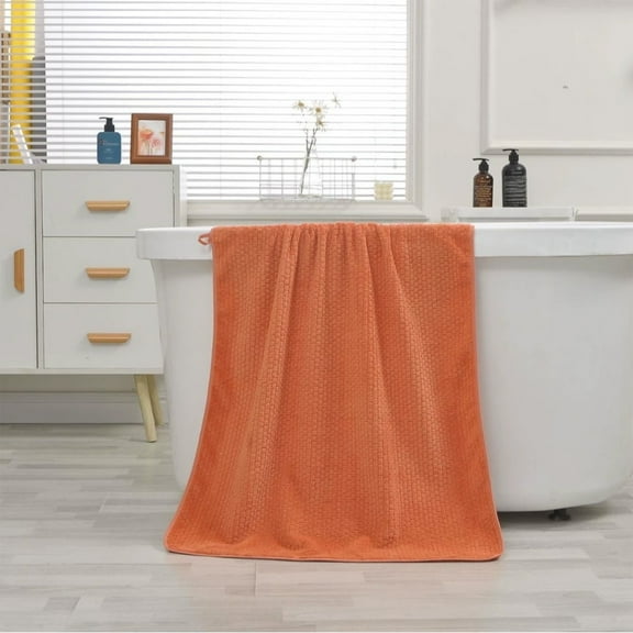 AuroraX Bath Towels Bath Sheets,Quick Dry Orange Soft Thick Large Bath Towels for Home and Gym