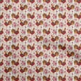 thumbnail image 1 of oneOone Georgette Viscose Red Fabric Birds Rooster Sewing Material Print Fabric By The Yard 42 Inch Wide, 1 of 5