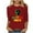 A01-Red, variant on ZVAVZ Yoga Tops for Women,Ladies Black History Month T Shirts 3/4 Length Sleeve Crew Neck Shirts Women African Graphic Tees Flash Deals of The Day Clearance Orange L