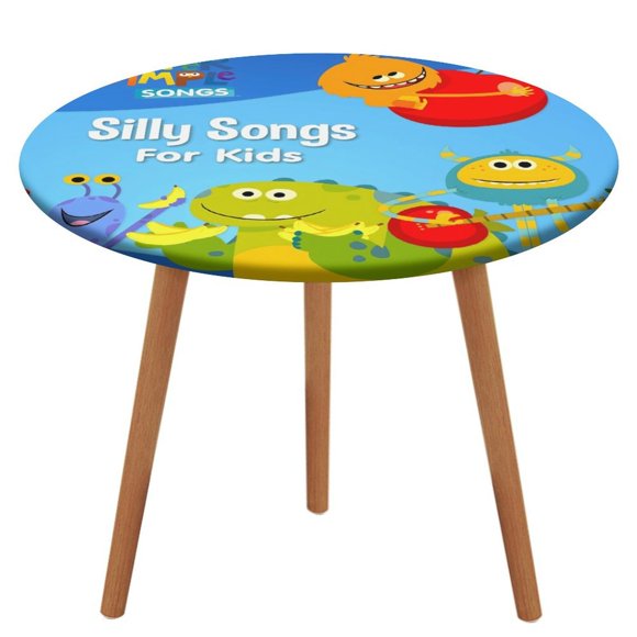 Super Simple Songs-theme Fitted Round Tablecloths Elastic Edged Table Covers Waterproof Table Cloth for Kitchen Holiday Party Tables Decor 150cm