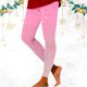 thumbnail image 4 of Gibobby Leggings deportivos mujer Leggings de yoga ajustados con estampado navideño degradado para mujer cuatro(Rosa,G), 4 of 5