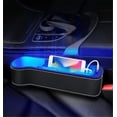 thumbnail image 5 of Phyun 7Colors Led Atmosphere Light Car Seat Crevice Storage Box Dual Usb Charging Port Seat Box Stowing Tidying Cup Card Phone Holder Accessories Left Side, 5 of 5