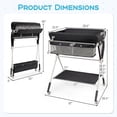 thumbnail image 3 of Costway Portable Baby Changing Table,Foldable Diaper Changing Station Adjustable Height Black, 3 of 10