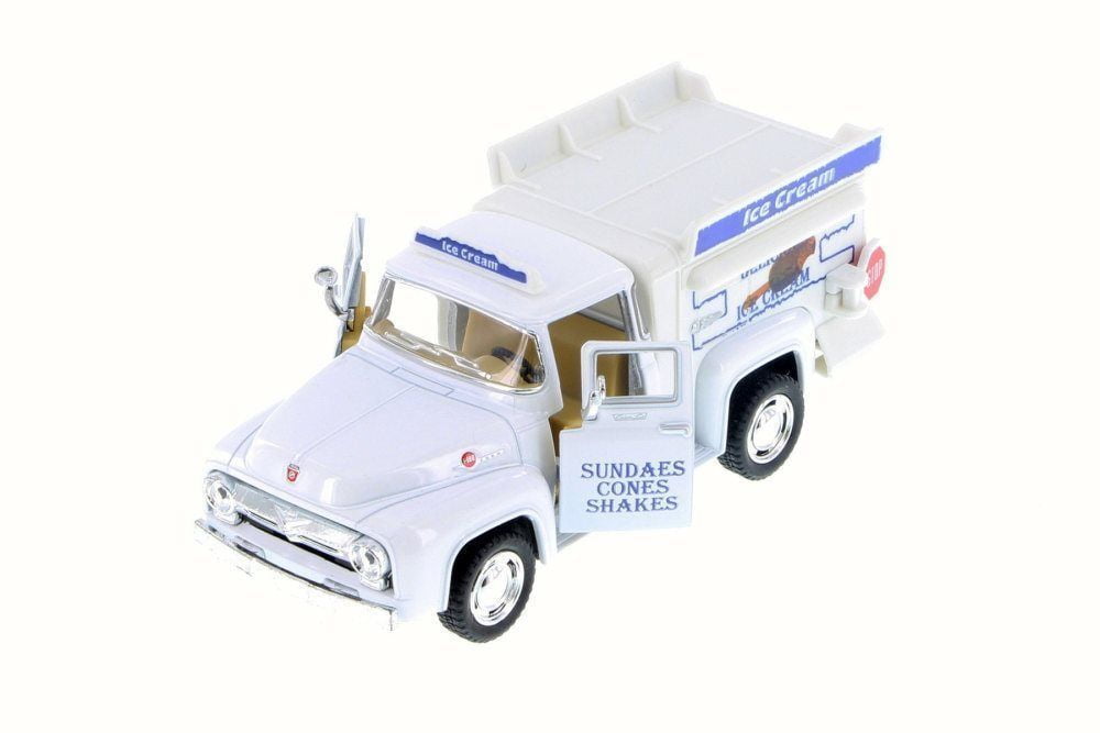New Kinsmart 1956 Ford F-100 Pickup Ice Cream Truck Diecast Model Toy Car