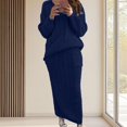 thumbnail image 4 of Women's Warm Cable Knit Top and Long Skirt Winter Ensemble Set, 4 of 9