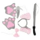 thumbnail image 4 of KAKOWELY 1 juego de diadema con orejas de elefante, disfraz de animal, cosplay, pajarita, cola, guantes de nariz, 4 of 4