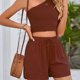 thumbnail image 1 of Ropa de playa para mujer conjuntos casuales a juego de dos piezas a la moda Color sólido combina con todo FLhrweasw Para estrenar, 1 of 7