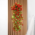 thumbnail image 4 of Hanging Flowers Artificial Violet Flower Wall Wisteria Basket Hanging Garland Flowers Fake Silk Orchid, 4 of 6