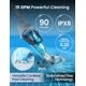 thumbnail image 2 of (2025 Upgrade) Rechargeable Handheld Pool Vacuum with Dual Brush Heads and Aluminum Pole, 60 mins Cordless Spot Cleaning Suction, Above Ground Pool, Hot Tub, Spa and Pools to 20ft, XTROVAC 1, 2 of 5