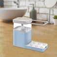 thumbnail image 3 of Dispensador de jabón de cocina 4 en 1 con soporte para esponja y organizador para fregadero, Azul, 3 of 9