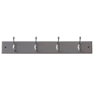 Home Basics 3 Double Hook Wall Mounted Hanging Rack, Grey - Walmart.com