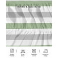 thumbnail image 5 of Geometric Sage Bed Skirt Green and Gray Stripes Bed Skirts Queen Size 18 Inch Drop, Wrap Around Dust Ruffle&nbsp;Bedskirt with Adjustable Elastic Belt for Queen Size Beds, 5 of 7